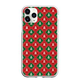 Чехол для iPhone 11 Pro Max матовый с принтом Ёлочки (красно зелёные) в Белгороде, Силикон |  | merry christmas | бабушкин свитер | дед мороз | ёлка | елочные шары | новогодний подарок | новый год | подарок | природа | рождество | свитер | свитер с ёлками | снежинки
