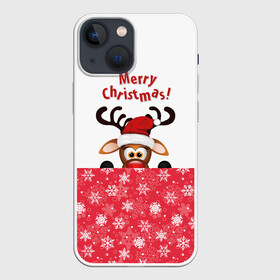 Чехол для iPhone 13 mini с принтом Оленёнок (Merry Christmas) в Белгороде,  |  | Тематика изображения на принте: merry christmas | santa claus | дед мороз | ёлка | зверь | зима | лось | мороз | новогодние олени | новый год | оленёнок бэмби | оленёнок рудольф | олень | подарок | празд | рождество | с новым годом | сантаклаус