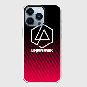 Чехол для iPhone 13 Pro с принтом LINKIN PARK LOGO CARBON в Белгороде,  |  | chester bennington | linkin park | mike shinoda | rock | линкин парк | музыка | рок | рок музыка