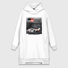 Платье-худи хлопок с принтом Toyota Gazoo Racing Team в Белгороде,  |  | car | finland | force | gazoo | motorsport | power | prestige | racing | team | toyota | автомобиль | автоспорт | гонка | мощь | престиж | сила | тойота | финляндия