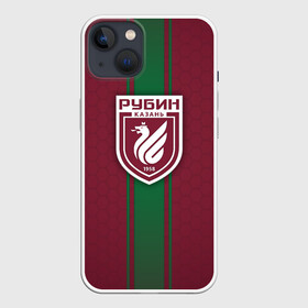 Чехол для iPhone 13 с принтом ФК Рубин Казань в Белгороде,  |  | background | emblem | football | football club | kazan | ruby | sport | texture | казань | рпл | рубин | спорт | текстура | фон | футбол | футбольный клуб | эмблема