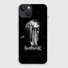 Чехол для iPhone 13 с принтом GHOSTEMANE Rap | Гостмейн ЧБ в Белгороде,  |  | gang | ghostemane | glitch | grunge | hip hop | monada | music | rap | trash | генг | гостмейн | гостмэйн | гранж | знак | меркури | монада | музыка | надпись | потертости | призрак | реп | рэп | символ | треш | хип хоп