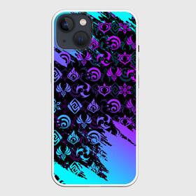 Чехол для iPhone 13 с принтом GENSHIN NEON PATTERN SYMBOL   НЕОН ЭМБЛЕМЫ в Белгороде,  |  | amber | anime | genshin impact | girl | jean | lisa | paimon | xiao | zelda | анемо | аниме | геншен импакт | геншин импакт | геншин эмпакт | геншинимпакт | девушка | игры | кли | лиза | паймон | пеймон | персонажи | сяо | тян