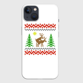 Чехол для iPhone 13 с принтом Олени (sexy) в Белгороде,  |  | love | playboy | вышиванка | вышивка крестом | для влюбленных | любовь | неприличные олени | новогодние олени | олени | орнамент | плейбой | прикол | рождественские олени | свитер с оленями | се