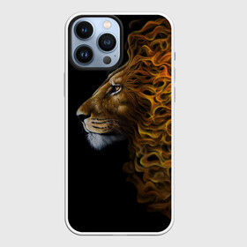 Чехол для iPhone 13 Pro Max с принтом ПЛАМЕННЫЙ ЛЕВ в Белгороде,  |  | fire | flame | king | lion | вожак | голова | животные | звери | кошки | лев | огонь | пламя | царь