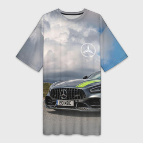 Платье-футболка 3D с принтом Mercedes V8 Biturbo Racing Team AMG в Белгороде,  |  | car | germany | mercedes | motorsport | nature | power | prestige | racing | team | автомобиль | автоспорт | германия | гонка | мерседес | мощь | престиж | природа