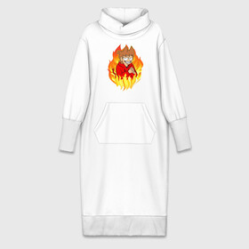 Платье удлиненное хлопок с принтом Tord EDDSWORLD в Белгороде,  |  | дьявол | зло | огонь | персонаж | пламя