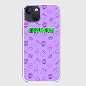 Чехол для iPhone 13 с принтом Pattern EDDSWORLD в Белгороде,  |  | головы | надпись | паттерн | персонажи | узор