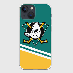 Чехол для iPhone 13 mini с принтом Анахайм Дакс, NHL в Белгороде,  |  | anahaim ducks | anaheim | anaheim ducks | ducks | hockey | nhl | usa | дакс | нхл | спорт | сша | хоккей | шайба