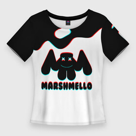 Женская футболка 3D Slim с принтом MARSHMELLO MELT: МАРШМЕЛЛО в Белгороде,  |  | america | dj | halloween | marshmello | marshmello halloween | usa | америка | маршмелло | маршмелло хеллоуин | хеллоуин