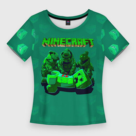 Женская футболка 3D Slim с принтом Операция над Крипером  Майнкрафт в Белгороде,  |  | Тематика изображения на принте: craft | creep | creeper | keeper | mine | minecraft | бесшумный мобкамикадзе | блоки | добывать | зелёное четырёхногое существо | зелёный | компьютерная игра | крафт | крипер | кубики | майн | майнкрафт | манкрафт