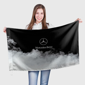 Флаг 3D с принтом [Mercedes-Benz] Облака в Белгороде, 100% полиэстер | плотность ткани — 95 г/м2, размер — 67 х 109 см. Принт наносится с одной стороны | amg | mercedes | mercedesamg gt | sport | амг | мерседес | мерседесбенц амг | спорт