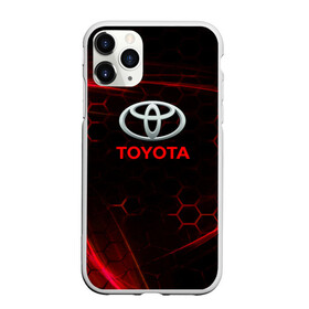 Чехол для iPhone 11 Pro матовый с принтом [Toyota] Неоновые соты в Белгороде, Силикон |  | auto | sport | toyota | авто | автомобиль | бренд | спорт | тойота