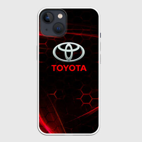Чехол для iPhone 13 с принтом [Toyota] Неоновые соты в Белгороде,  |  | auto | sport | toyota | авто | автомобиль | бренд | спорт | тойота