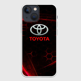 Чехол для iPhone 13 mini с принтом [Toyota] Неоновые соты в Белгороде,  |  | auto | sport | toyota | авто | автомобиль | бренд | спорт | тойота