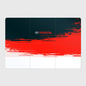 Магнитный плакат 3Х2 с принтом [Toyota] Texture в Белгороде, Полимерный материал с магнитным слоем | 6 деталей размером 9*9 см | auto | sport | texture | toyota | авто | автомобиль | бренд | спорт | текстура | тойота