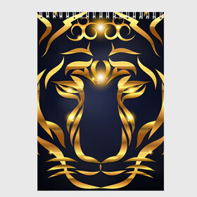Скетчбук с принтом Золотой символ года Тигр в Белгороде, 100% бумага
 | 48 листов, плотность листов — 100 г/м2, плотность картонной обложки — 250 г/м2. Листы скреплены сверху удобной пружинной спиралью | Тематика изображения на принте: в чем встречать новый год | золотой узор | идея подарка на новый год | подарок на новый год | символ нового года | тигр золотой | тигр символ года 2022 | узоры из золота