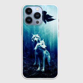 Чехол для iPhone 13 Pro с принтом ЛЕС, ВОЛКИ И ТУМАН в Белгороде,  |  | волк | деревья | лес | осень | природа | туман