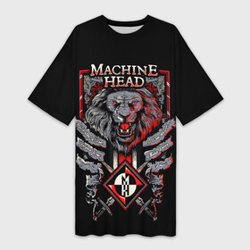 Платье-футболка 3D с принтом Machine Head  Lion Heart в Белгороде,  |  | heavy metal | lion heart | machine head | metal | грув метал | группы | метал | музыка | рок | трэш метал | хэви метал