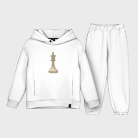 Детский костюм хлопок Oversize с принтом Шахматная фигура Белый король в Белгороде,  |  | белые | белый | доска | игра | игровая | игры | короли | король | логика | логичные | настольная | настольные | спорт | спортивные | фигура | фигурка | фигуры | шахматная | шахматные | шахматный | шахматы