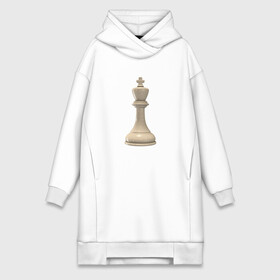 Платье-худи хлопок с принтом Шахматная фигура Белый король в Белгороде,  |  | белые | белый | доска | игра | игровая | игры | короли | король | логика | логичные | настольная | настольные | спорт | спортивные | фигура | фигурка | фигуры | шахматная | шахматные | шахматный | шахматы