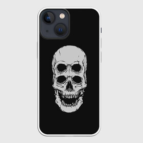 Чехол для iPhone 13 mini с принтом Terrible Skull в Белгороде,  |  | bone | bones | halloween | horrible | monster | mutant | old | scary | siamese | sinister | skeleton | skull | terrible | twin | близнец | зловещий | кости | кость | монстр | мутант | сиамский | скелет | старый | страшный | ужасный | хэллоуин | череп