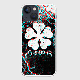 Чехол для iPhone 13 mini с принтом BLACK CLOVER GLITCHF FLASHES в Белгороде,  |  | asta | black bull | black clover | bull | clover | аста | бык | клевер | чёрный бык | чёрный клевер