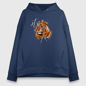 Женское худи Oversize хлопок с принтом Tiger | Stay real в Белгороде, френч-терри — 70% хлопок, 30% полиэстер. Мягкий теплый начес внутри —100% хлопок | боковые карманы, эластичные манжеты и нижняя кромка, капюшон на магнитной кнопке | 2022 | 2022 год | happy new year | santa | год тигра | дед мороз | каникулы | мороз | новогодний свитер | новый год | новый год 2022 | новый год тигра | оливье | праздник | рождество | санта клаус | свитер новогодний