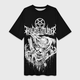 Платье-футболка 3D с принтом Thy Art Is Murder  Hate в Белгороде,  |  | death metal | deathcore | hate | human target | thy art is murder | группы | дэткор | метал | музыка | рок
