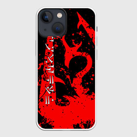 Чехол для iPhone 13 mini с принтом TES RED DRAGON, FUS RO DAH SYMBOL в Белгороде,  |  | dovahkiin | dragon | dragonborn | fus ro dah | oblivion | rpg | skyrim | tes | tes 5 | tes skyrim | tes v | the elder scrolls | the elder scrolls skyrim | we know | докавин | дракон | мы знаем | обливион | рпг | скайрим | фус ро дах