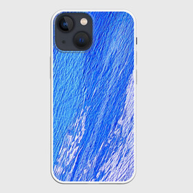 Чехол для iPhone 13 mini с принтом Крупные мазки в Белгороде,  |  | акварель | арт | белый | краски | мазки | мазки красок | рисунок | рисунок акварелью | рисунок красками | синий