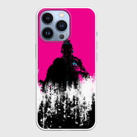 Чехол для iPhone 13 Pro с принтом Катана Зеро Самурай | Katana Zero Anime в Белгороде,  |  | anime | grunge | japan | pink | аниме | анимэ | гранж | иероглифы | мульт | полосы | потертости | самурай | символ | узоры | япония