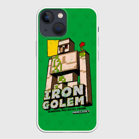 Чехол для iPhone 13 mini с принтом Железный Голем   Minecraft в Белгороде,  |  | craft | golem | iron | mine | minecraft | блоки | голем | деревянный | добывать | железный | каменный | компьютерная игра | крафт | кубики | майн | майнкрафт | манкрафт | нейтральный моб | ремесло | скин | снежный