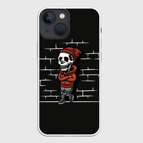 Чехол для iPhone 13 mini с принтом Skeleton | Скелет в Белгороде,  |  | dead | death | halloween | horrors | monster | night | okay | scare | skeleton | skull | you dont got the guts | мертвый | монстр | ночь | скелет | ужастики | ужасы | хэллоуин | череп