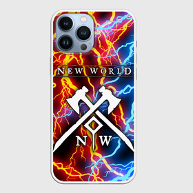 Чехол для iPhone 13 Pro Max с принтом NEW WORLD   НЬЮ ВОРЛД   МОЛНИИ в Белгороде,  |  | mmo | mmorpg | new world | swords | защитник | мастер меча | мечи | молнии | нью ворлд | огонь | охотник | топоры