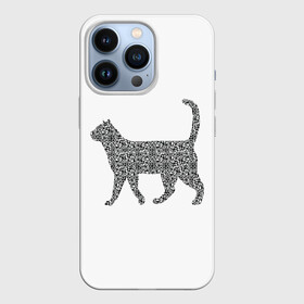 Чехол для iPhone 13 Pro с принтом QR   кот в Белгороде,  |  | lockdown | qrкод | коронавирус | кот | котики | минимализм