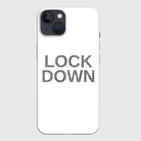 Чехол для iPhone 13 с принтом QR Lockdown (англ) в Белгороде,  |  | covid | lockdown | qrкод | коронавирус | минимализм