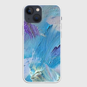 Чехол для iPhone 13 mini с принтом Оставленная краска в Белгороде,  |  | акварель | арт | белый | краски | мазки | мазки красок | рисунок | рисунок акварелью | рисунок красками | фиолетовый