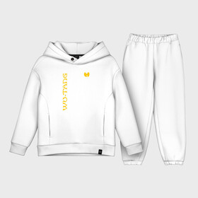 Детский костюм хлопок Oversize с принтом WU TANG CLAN LOGO YELLOW в Белгороде,  |  | wu tang | wu tang clan | wu tang logo | wutang clan | ву танг | ву танг клан | ву танг лого