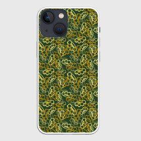 Чехол для iPhone 13 mini с принтом Кастеты (камуфляж) в Белгороде,  |  | authority | bandit | camouflage | criminal | gangster | mafia | mafiosi | military camouflage | автомат | авторитет | бандит | боец | браток | гангстер | граната | драка | злодей | камуфляж | кастеты | мафиози | мафия | милитари | оружие