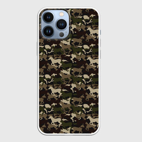 Чехол для iPhone 13 Pro Max с принтом Лошади (камуфляж) в Белгороде,  |  | animals | camouflage | horse | military camouflage | safari | wild horse | zoo | военный камуфляж | дикая лошадь | дикая природа | жеребец | животные | звери | зоопарк | камуфляж | кляча | кобыла | конь | лошадь | маскировка | милитари