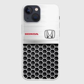 Чехол для iPhone 13 mini с принтом HONDA | Стальная решетка в Белгороде,  |  | honda | honda accord | honda civic | honda cr v | honda moto | honda motor | honda motors | ж | железная решетка | красный логотип | логотип красный | сталь | стальная решетка | стальные соты | хонда | хонда аккорд