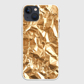 Чехол для iPhone 13 с принтом Мятая Фольга в Белгороде,  |  | золотая фольга | золотой фон | мятая фольга | принт | фольга