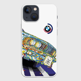 Чехол для iPhone 13 mini с принтом Бэха в стиле поп арт в Белгороде,  |  | bmw | car | color | paint | pop art | skull | автомобиль | бмв | краска | поп арт | тюнинг | цвет | череп
