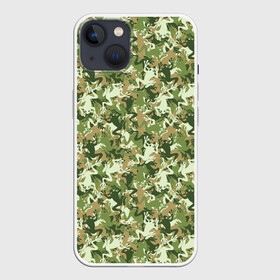 Чехол для iPhone 13 с принтом Лягушки (камуфляж) в Белгороде,  |  | amphibian | animal | camouflage | frog | hunting camo | military camouflage | reptile | reptilian | амфибия | военный камуфляж | животное | земноводное | камуфляж | квакушка | лягуха | лягушка | лягушонок пепе | маскировка | масхалат