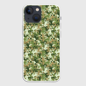 Чехол для iPhone 13 mini с принтом Лягушки (камуфляж) в Белгороде,  |  | amphibian | animal | camouflage | frog | hunting camo | military camouflage | reptile | reptilian | амфибия | военный камуфляж | животное | земноводное | камуфляж | квакушка | лягуха | лягушка | лягушонок пепе | маскировка | масхалат