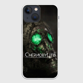 Чехол для iPhone 13 mini с принтом Chernobylite арт в Белгороде,  |  | art | chernobylite | game | gas | horror | mask | арт | игра | противогаз | химинюк | хоррор | чернобыль | шутер