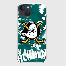 Чехол для iPhone 13 с принтом Анахайм Дакс | Anaheim Ducks в Белгороде,  |  | anahaim ducks | anaheim | anaheim ducks | ducks | hockey | mighty ducks | nhl | usa | дакс | могучие утята | нхл | спорт | сша | хоккей | шайба