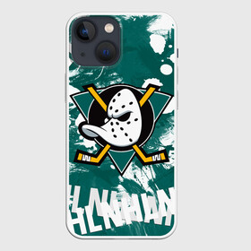 Чехол для iPhone 13 mini с принтом Анахайм Дакс | Anaheim Ducks в Белгороде,  |  | anahaim ducks | anaheim | anaheim ducks | ducks | hockey | mighty ducks | nhl | usa | дакс | могучие утята | нхл | спорт | сша | хоккей | шайба