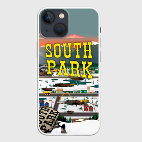 Чехол для iPhone 13 mini с принтом Южный Парк разрушенный город в Белгороде,  |  | south park | sp | город | заставка | мультфильм | саус парк | сауспарк | южный парк | юп